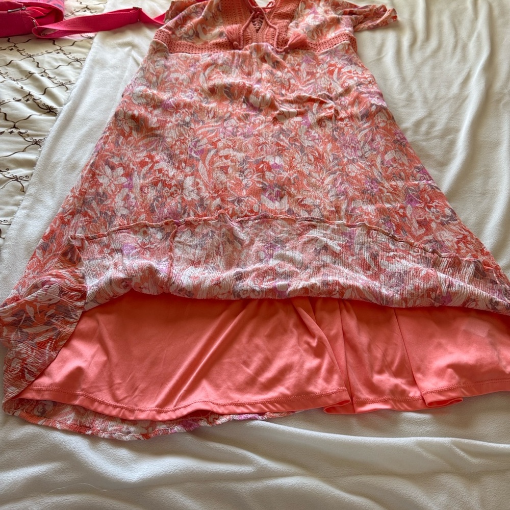 Torrid Crinkle Gauze Lace Up Dress - Picture 10 of 14
